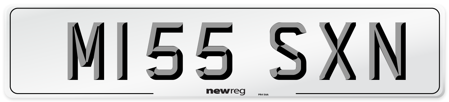 M155 SXN Number Plate from New Reg
